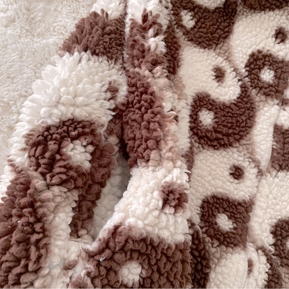 PacSun Royal Printed Sherpa Hoodie Yin Yang Print Small - Picture 8 of 11